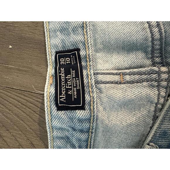 Abercrombie & Fitch Annie High Rise Denim Jean Shorts Distressed Women’s 10/30 - Picture 7 of 12
